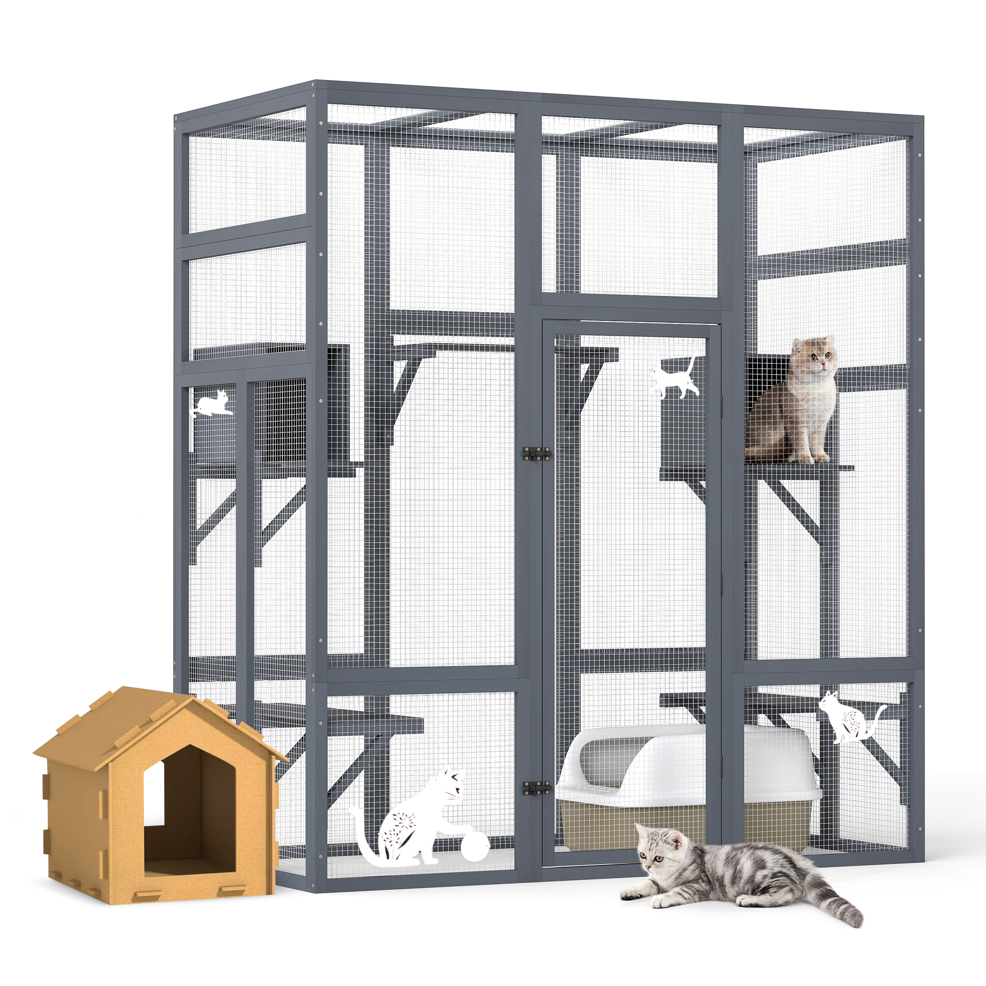 Tall Catio YITAHOME Cat House Catio Outdoor Cat Enclosure On
